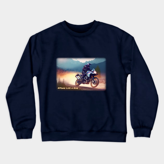 Ripping 'round the turn Crewneck Sweatshirt by advmotoart